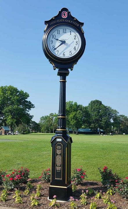 golf course post clocks.